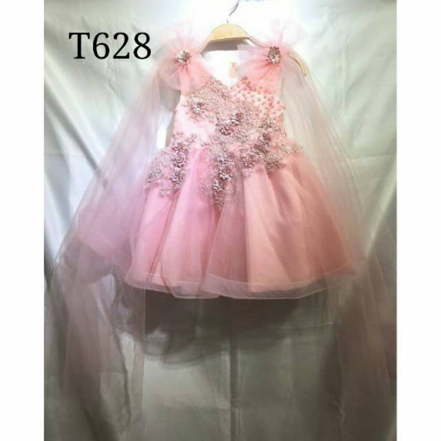 Gaun anak pink perempuan(Best quality)