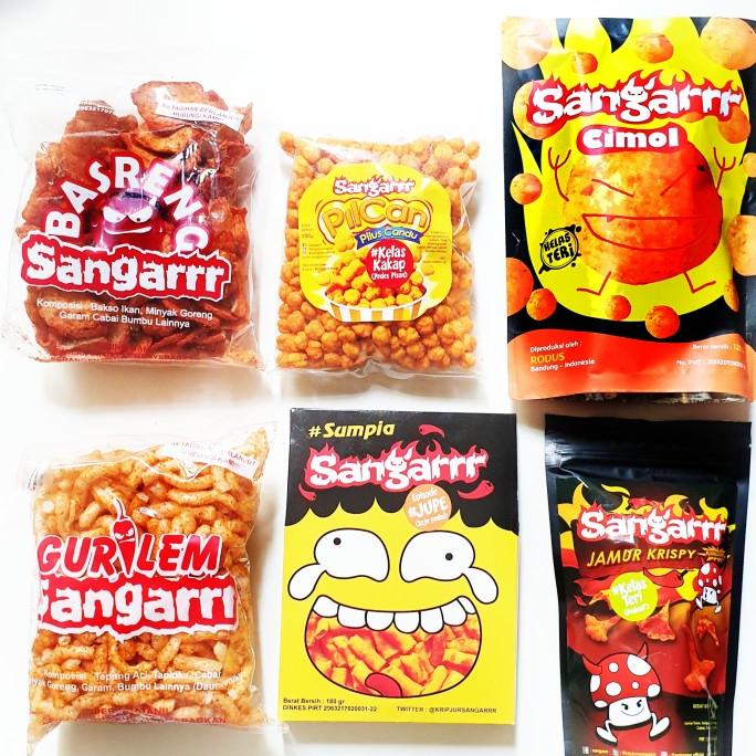 

Paket Cemilan Serba Pedas Asli Bandung Sangarrr Aneka Keripik Pedes