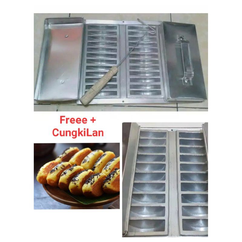 Cetakan kue pukis l Loyang pancong /Loyang Bandros 20 Lubang (tebal)/Cetakan kue