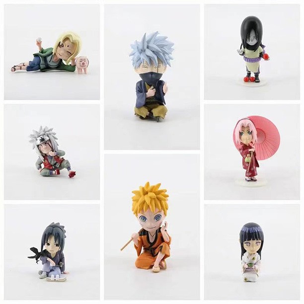 Naruto Shippuden Set action Figure Pajangan Sasuke Jiraiya Tsunade