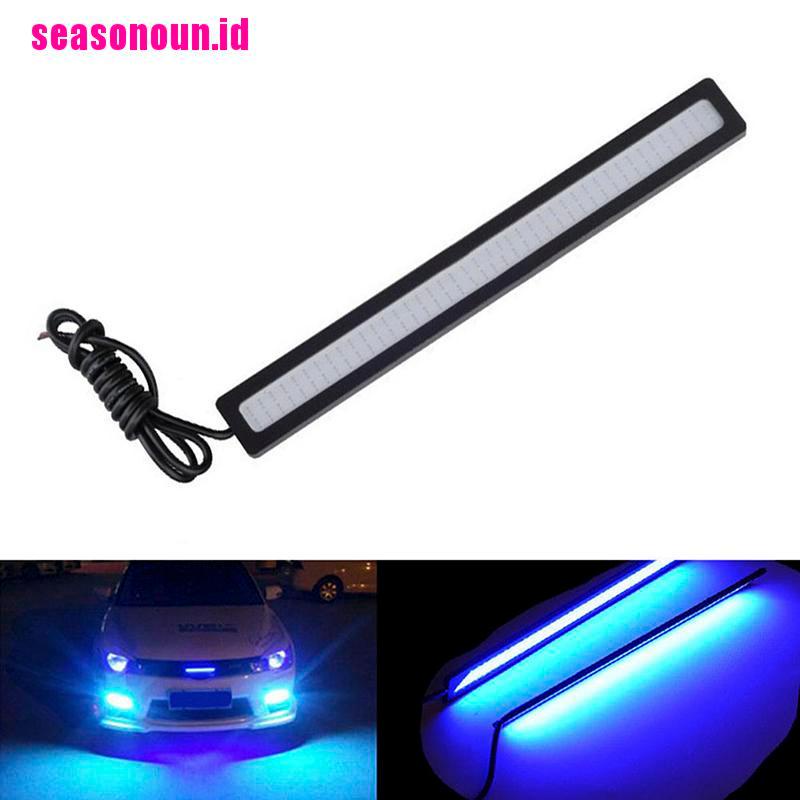 (seasonoun) Lampu Kabut LED COB Super Terang Warna Biru Untuk DRL Mobil