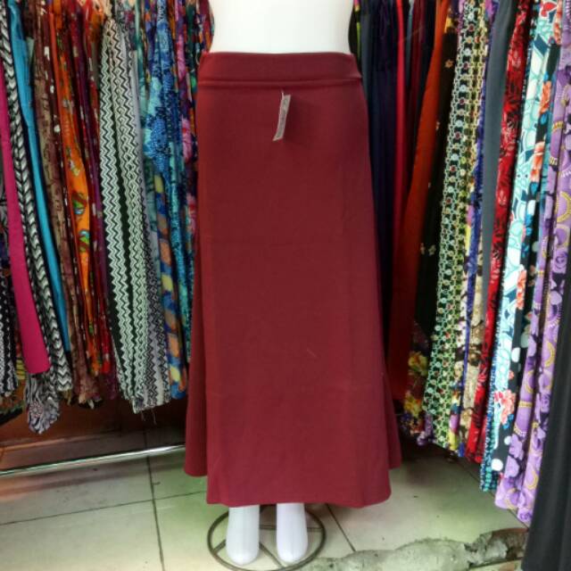 Rok panjang polos  | rok scuba | rok panjang