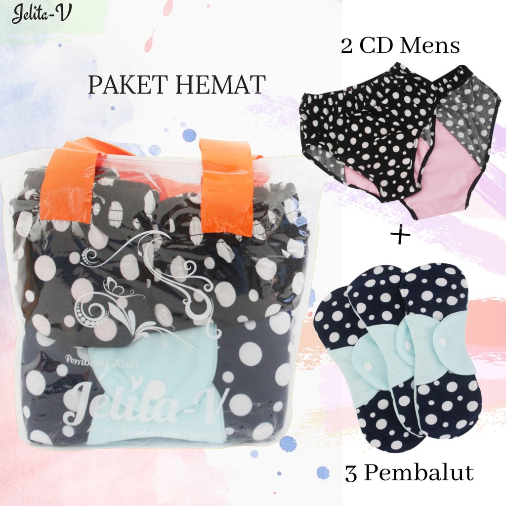 Baru! Paket Hemat Jelita Celana Dalam dan Pembalut Kain Menstruasi