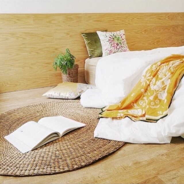 Karpet eceng bulat D120cm [L037] - Karpet Eceng Gondok Ilung Bundar Bulat, Tikar Borneo