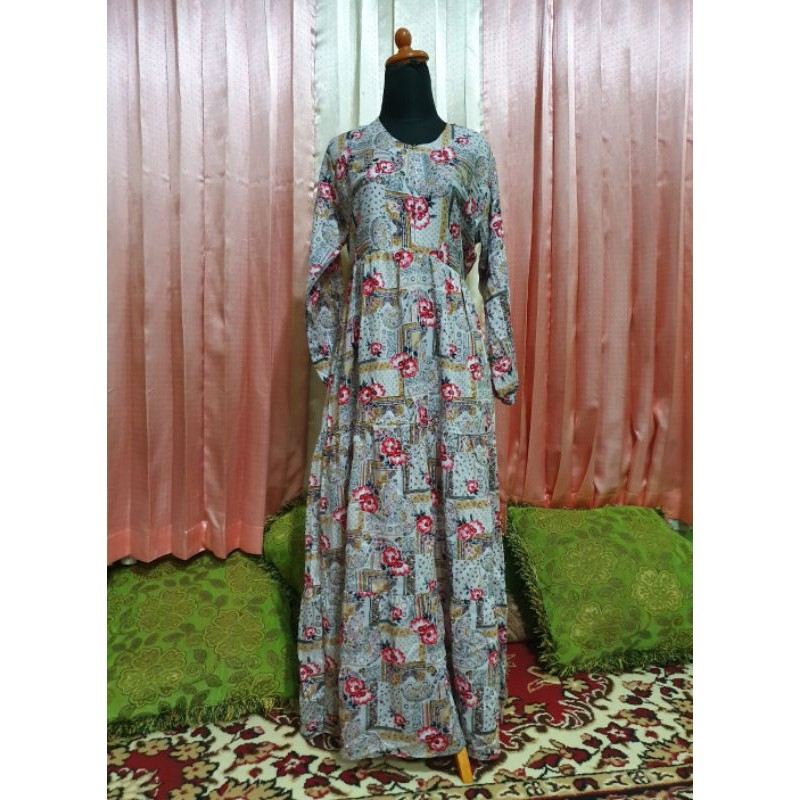 Dress Printing Exclusive | Gamis Pakaian Muslim | Long Dress Printing Exclusive