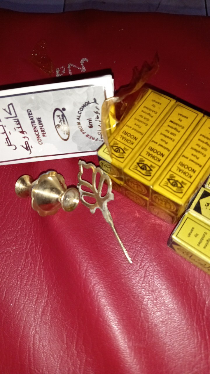 Paket Hemat Celak Arab Bubuk 1 Lusin + Tempat Kuningan + Minyak Wangi Kesturi Set Murah Itsmid Batu