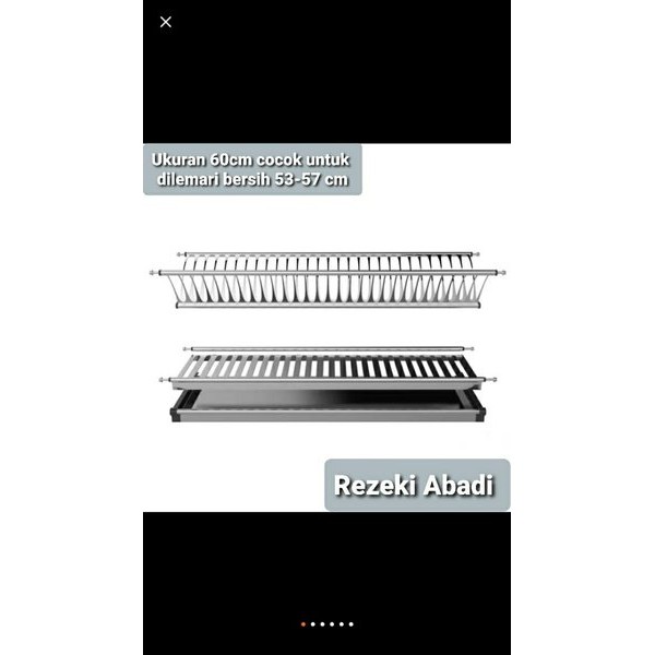 Rak Piring Gelas Stainless 60cm