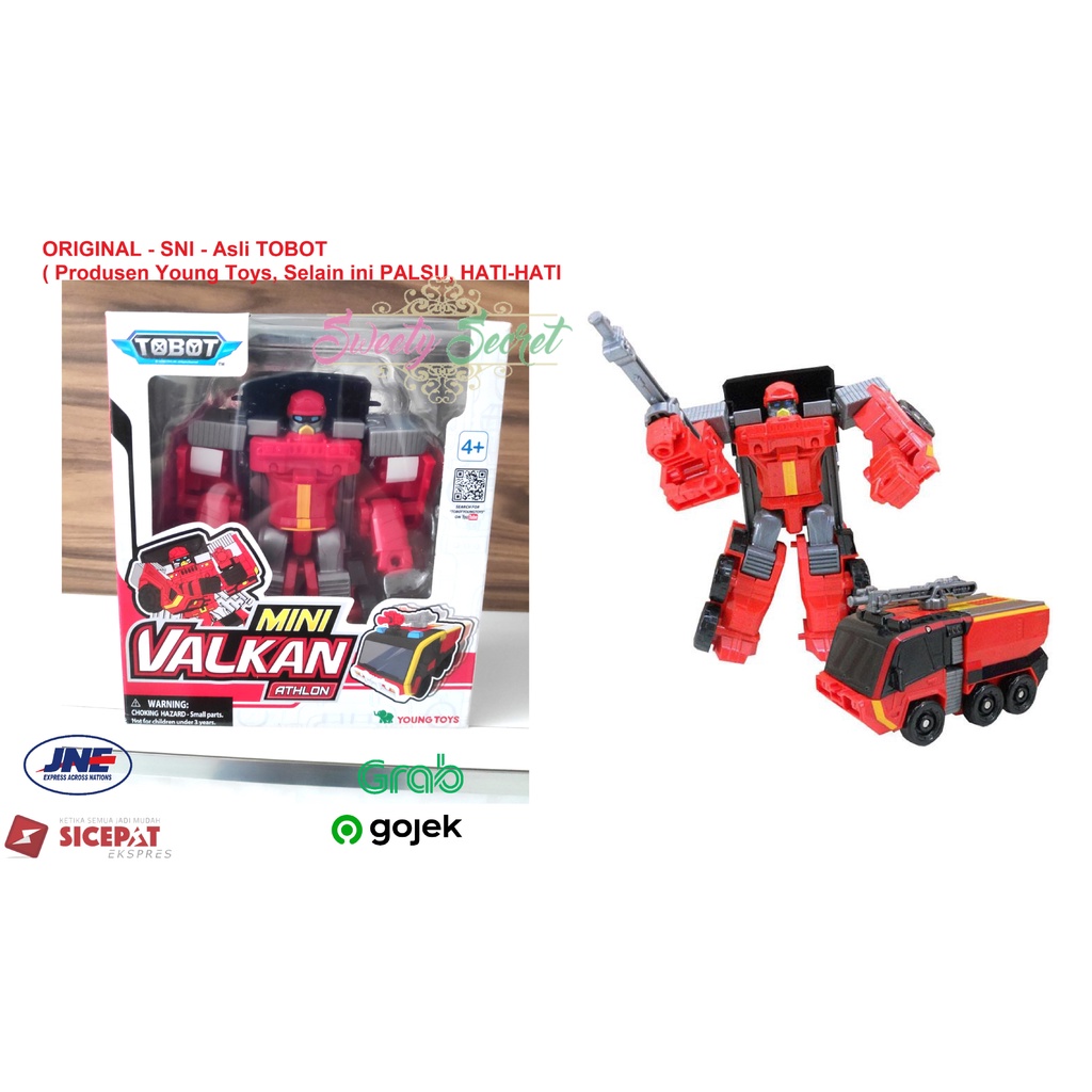 Mainan Anak TOBOT MINI VALKAN - ORIGINAL YOUNG TOYS - SNI