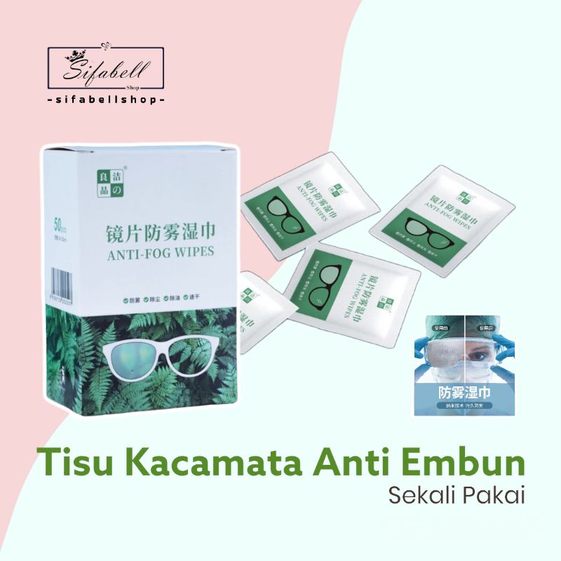 Tissue Tisu Lap Kacamata Anti Embun Tissue Anti Fog Wipes For Glasses Lap Kaca Mata