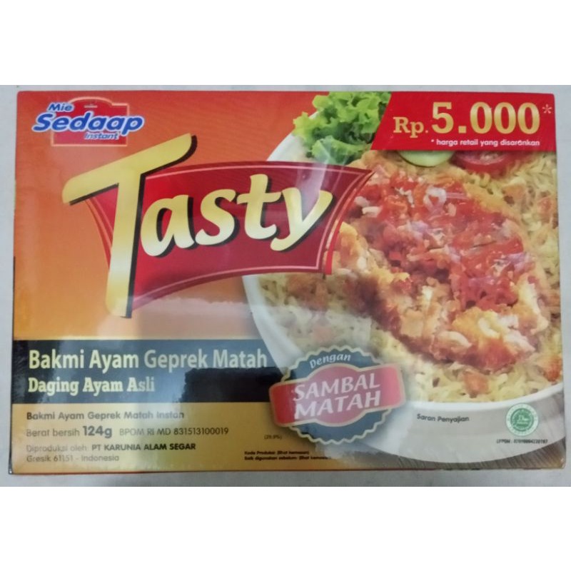 

Tasty mie sedaap Ayam Geprek Matah