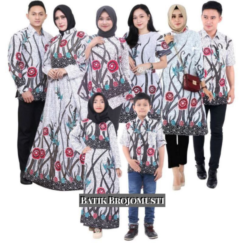 BISA PISAH COUPLE KELUARGA/Batik Couple Keluarga Sarimbit Family Standar &amp; Jumbo // Songket Merah