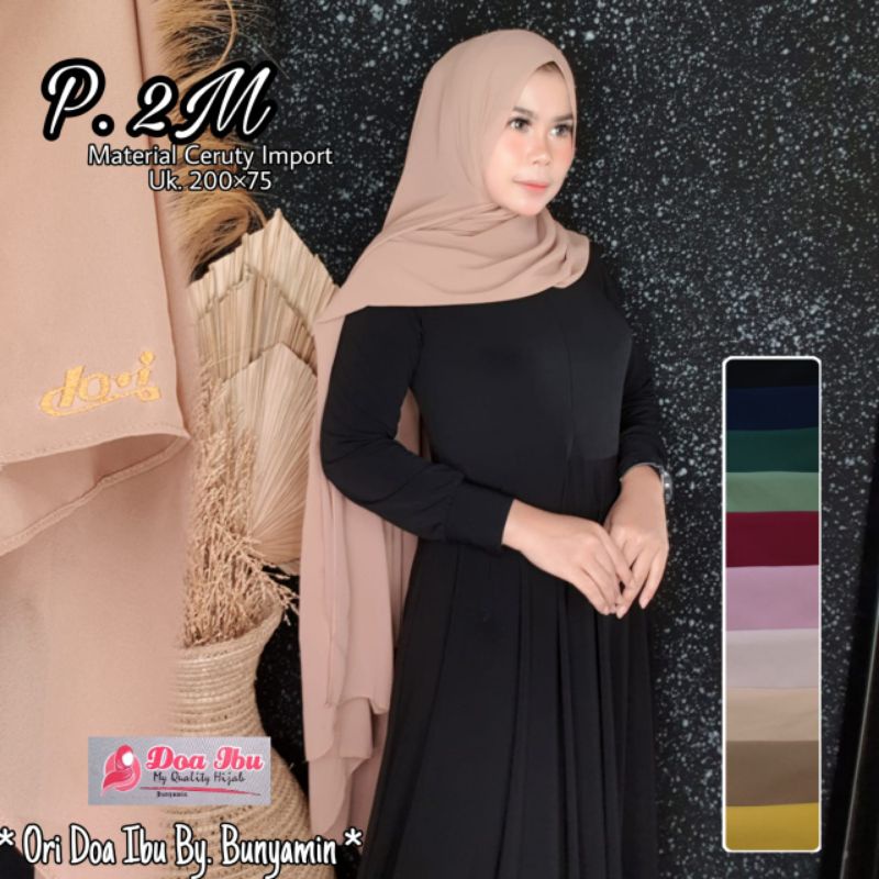 PASHMINA POLOS 2 METER ORIGINAL DOA IBU/HIJAB PASHMINA 200X75 ORI DOA IBU/ECER GROSIR COD/RESTOCK-4