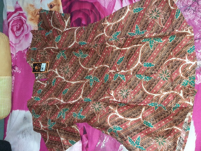 Benang Raja Atasan Batik Wanita Lengan Pendek Ukuran M L Xl