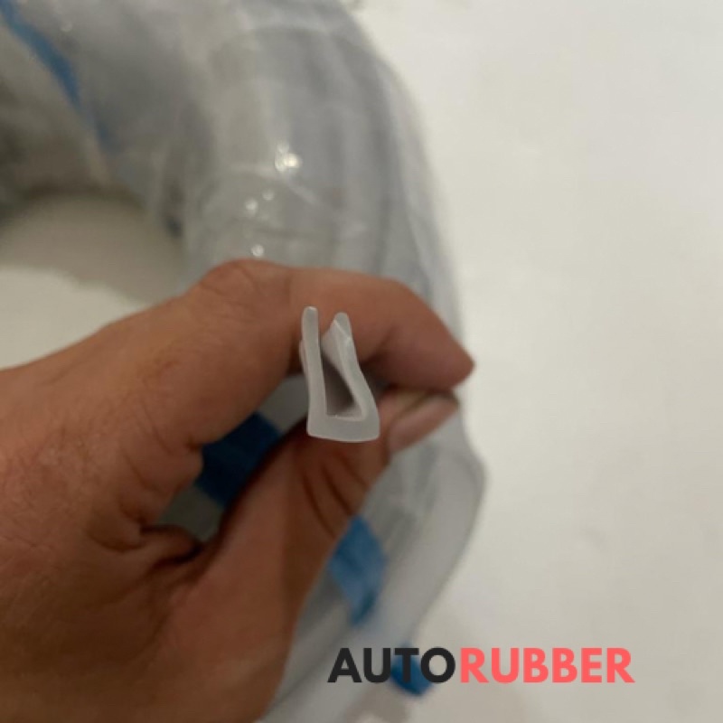 Karet List U Jepit Kaca Plat Bening Putih Transparan 5 Mm Mili