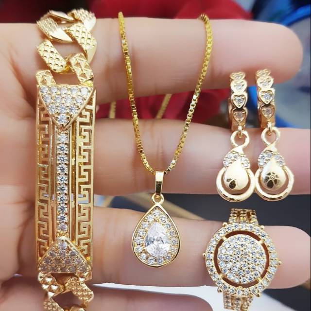 Xuping set perhiasan lapis emas 24k 0513