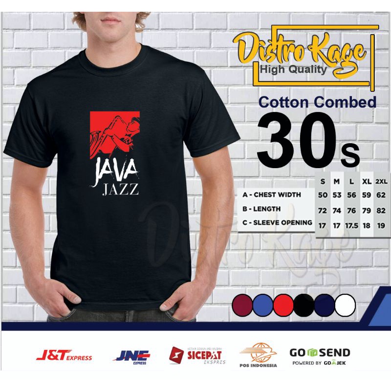 Baju Kaos Pria Java Jazz Festival Ukuran Dewasa unisex cotton combed 30s Distro Kage