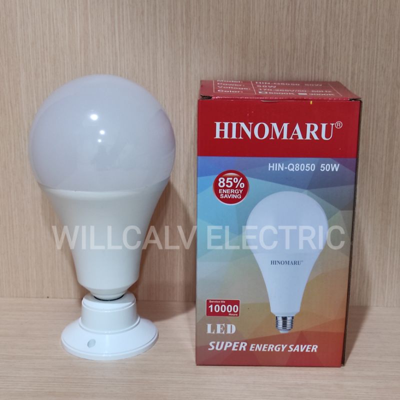 LAMPU LED HINOMARU BULB 50W 50 WATT CAHAYA PUTIH 6500K