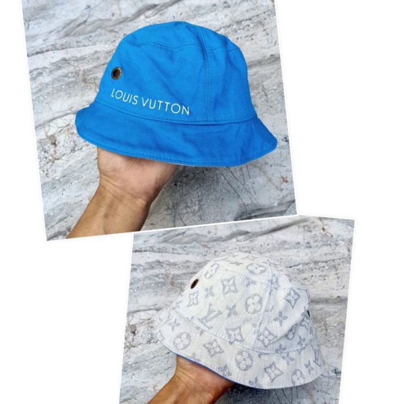 topi bucket hat Lv monogram bolak balik Colour Full Topi premium impor