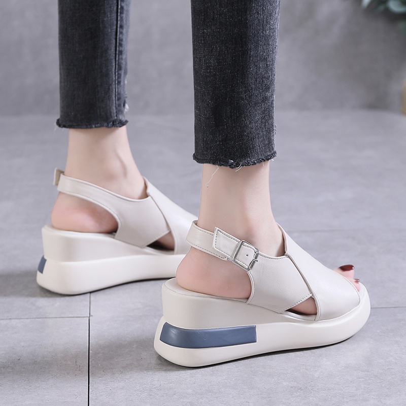 MB63-SW08 Sandal Wanita Wedges Sandal Cewek Hak Tinggi IMPOR COD Termurah