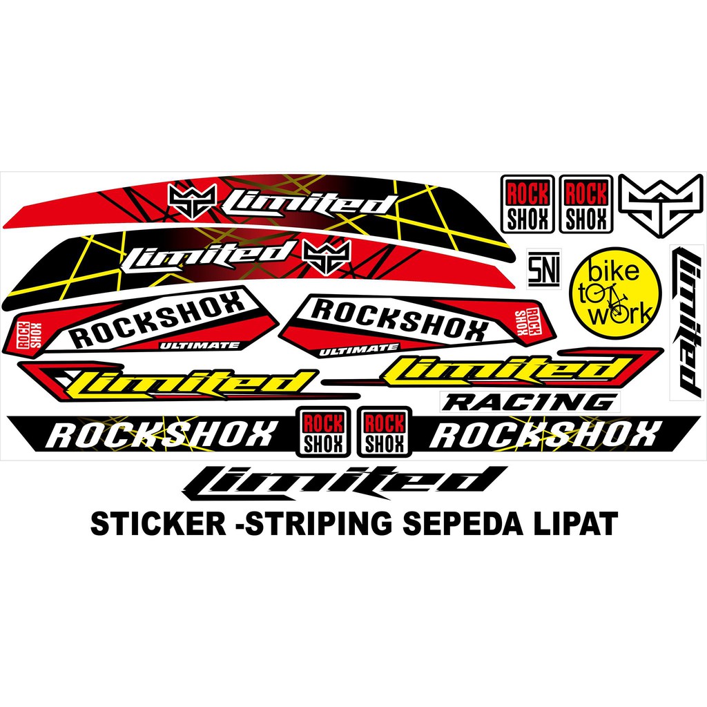 STRIPING SEPEDA BIKE STICKER SEPEDA LIPAT