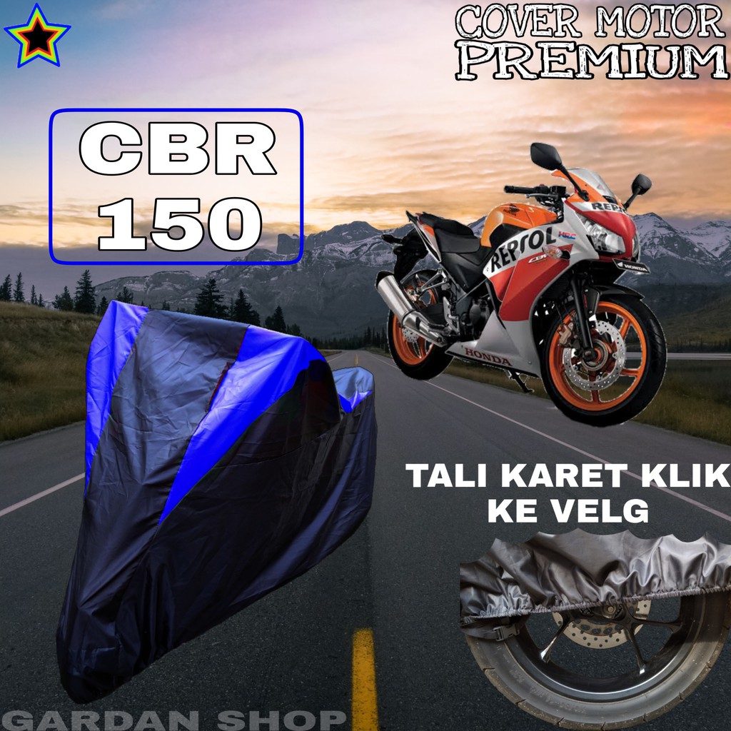 Sarung Motor CBR 150 Hitam BIRU Body Cover Cbr PREMIUM