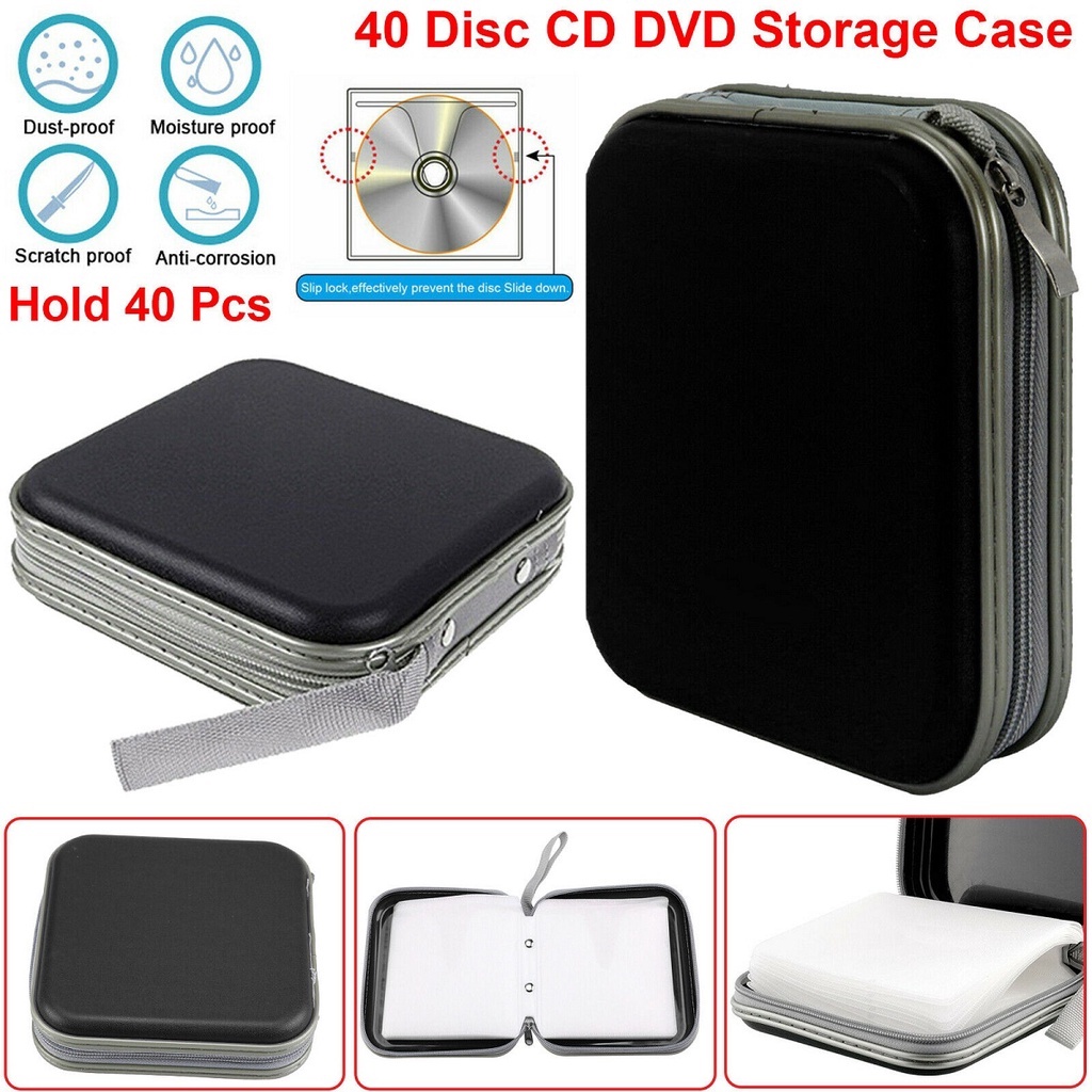 Tempat Penyimpanan Kaset CD DVD 40 Disc PlayStation Hardcase Tebal Kualitas Import