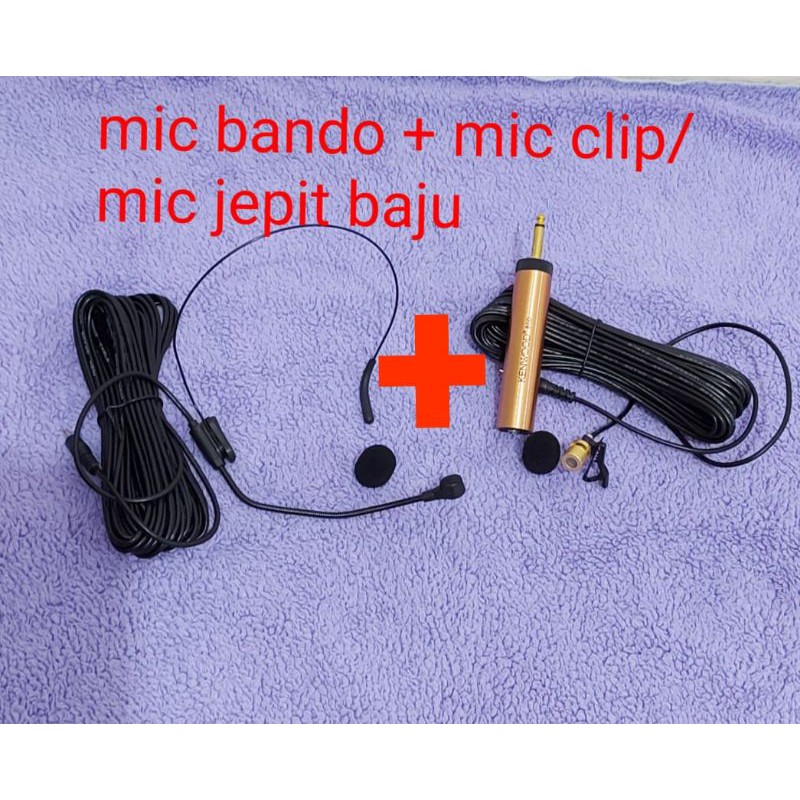 mic jepit kenwood kw80D mic clip on kenwood kw 80D free mic bando mic kancing mic imam