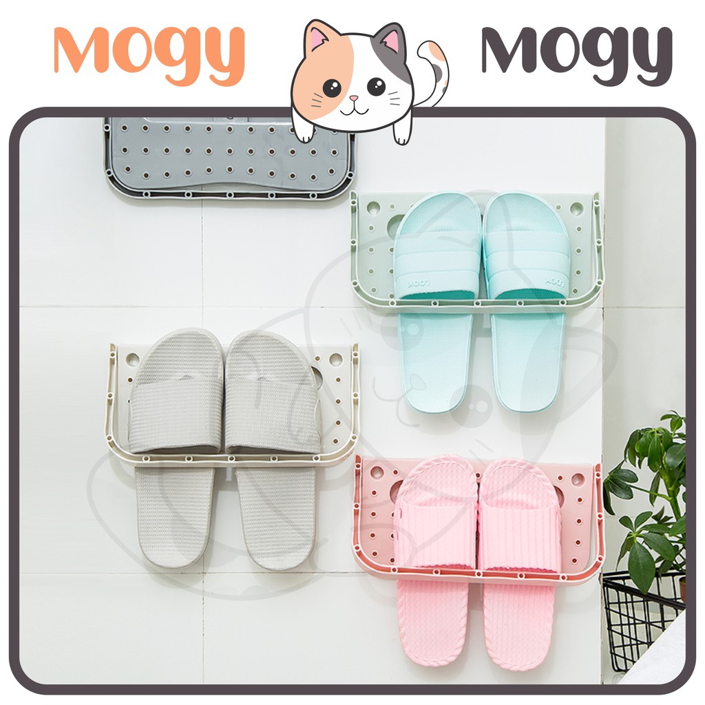 MOGYMOGY HL0135 Rak Sepatu Tempel Multifungsi Rak Sandal Tempel Dinding Rak Gantung Handuk Gantungan Kamar Mandi Serbaguna