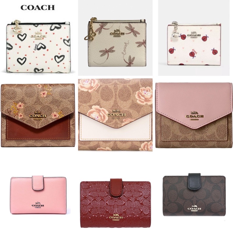 [READY STOCK] COACH  WOMAN WALLET WITH MOTIF ORIGINAL 20 MOTIF