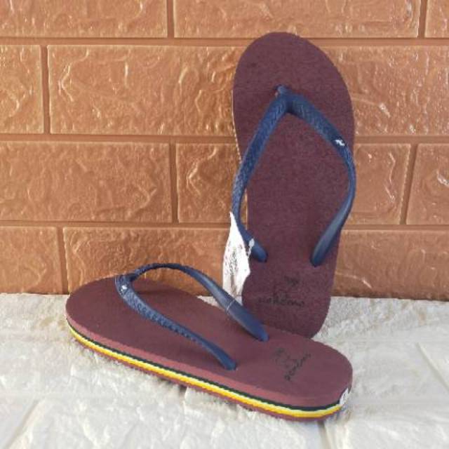 Sandal Panama Wanita / Sandal Panama Female ORI / Sandal Panama Classic Female Maroon List Biru