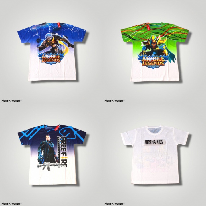 GRATIS NICNAME BAJU FREE FIRE/BAJU GAMING MOBILE LEGEND  ANAK SIZE 9-12THN