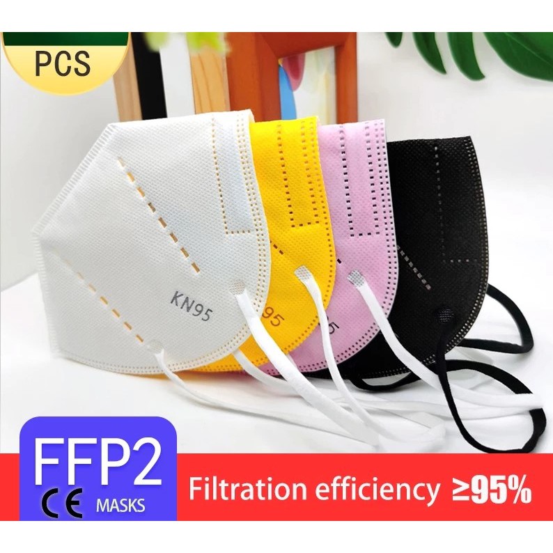 MASKER DUCKBILL KN95 10PCS 5PLY WARNA WARNI HITAM UNGU PINK KUNING ORANGE MERAH PUTIH BIRU HIJAU ABU