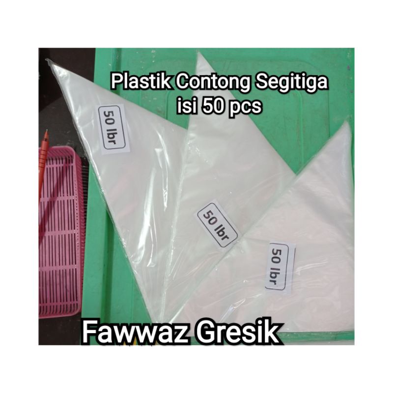 Plastik Segitiga / Piping Bag / Plastik Contong isi 50 pcs