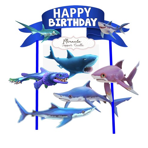 HUNGRY SHARK CAKE TOPPER
