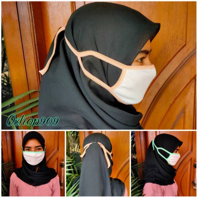 Masker Kain 2 lapis Anti Polusi Bisa Di Cuci Masker Hijab