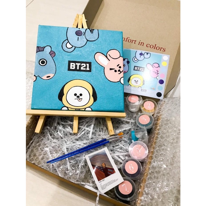 

Kanvas | Paint By Number Bt21 (1) | Bypainters | Painting Set | 20X20Cm