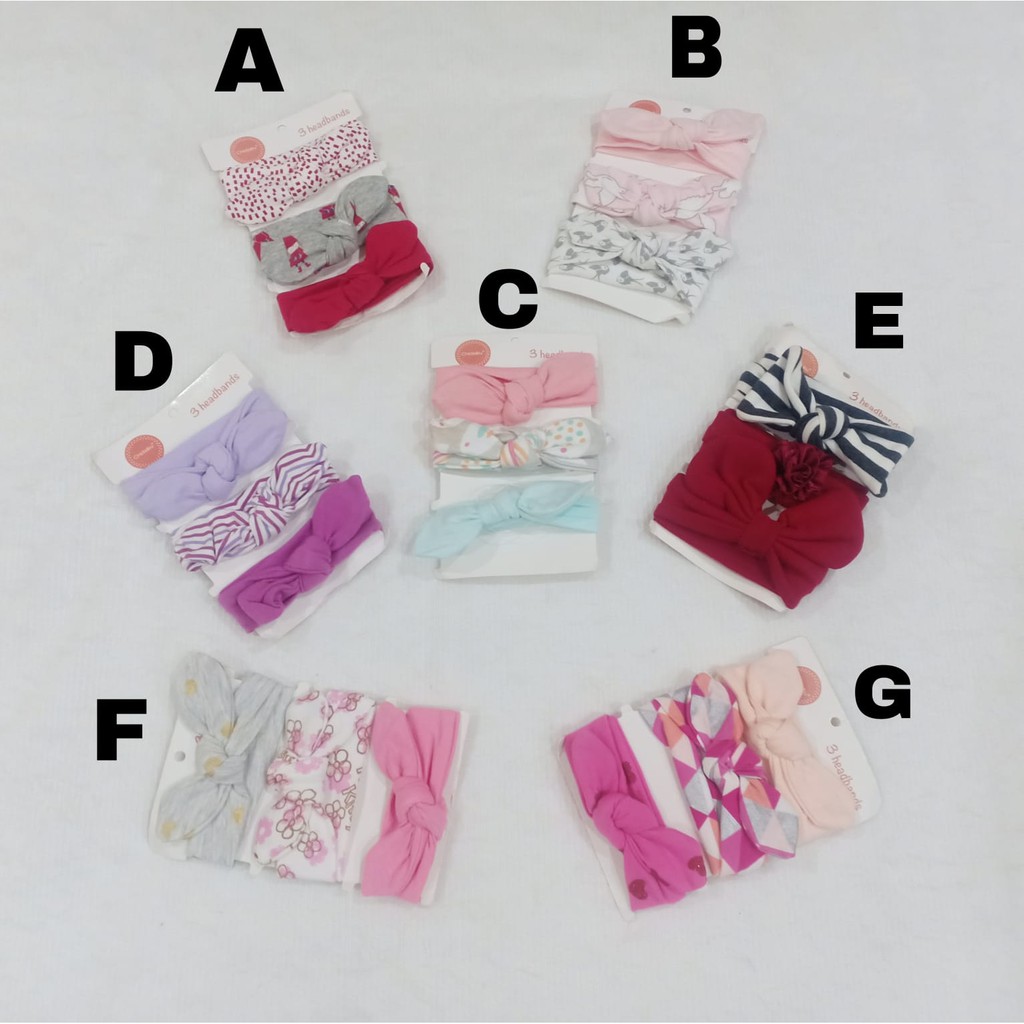 Bandana Anak Import Motif Lucu Good Premium / Headband Kids 1 set isi 3pc