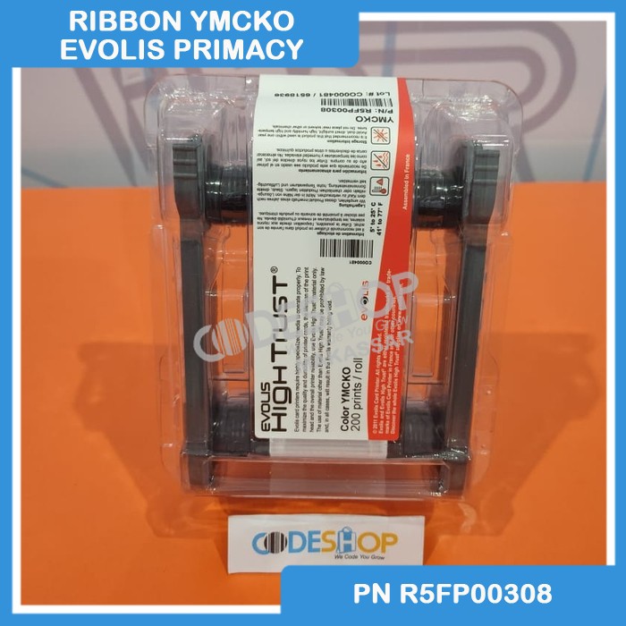 Ribbon ID Card EVOLIS ZENIUS PRIMACY YMCKO-308 200 Sisi - PN R5FP00308