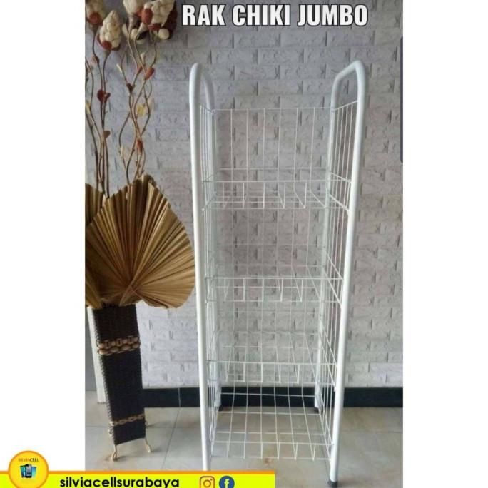 >>>>>] Rak Chiki Snack Rak Display 4 Susun Keranjang Serbaguna