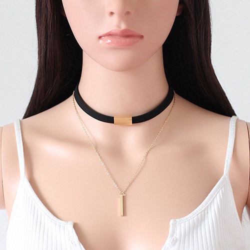 Hu Hu Hu Hu Hu Alat Bantu Pasang Kacamata♡ Kalung Choker Bahan Suede Imitasi Gaya Vintage Gothic Punk Untuk Wanita