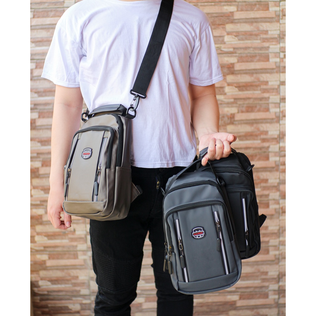 [Waterproof] Tas Selempang/ Ransel Mini Pria Import Multifungsi HLG-20-4