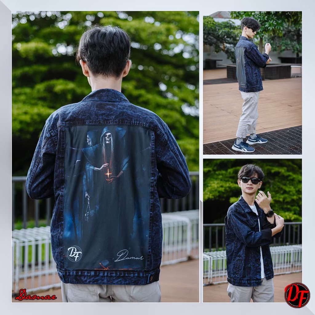 JAKET JEANS PRINTING ANAK REMAJA GAUL KEKINIAN LAGI HITS TRENDY 2022-JAKET JEANS SANDWASH GAMBAR INDIAN BISA BAYAR DI TEMPAT