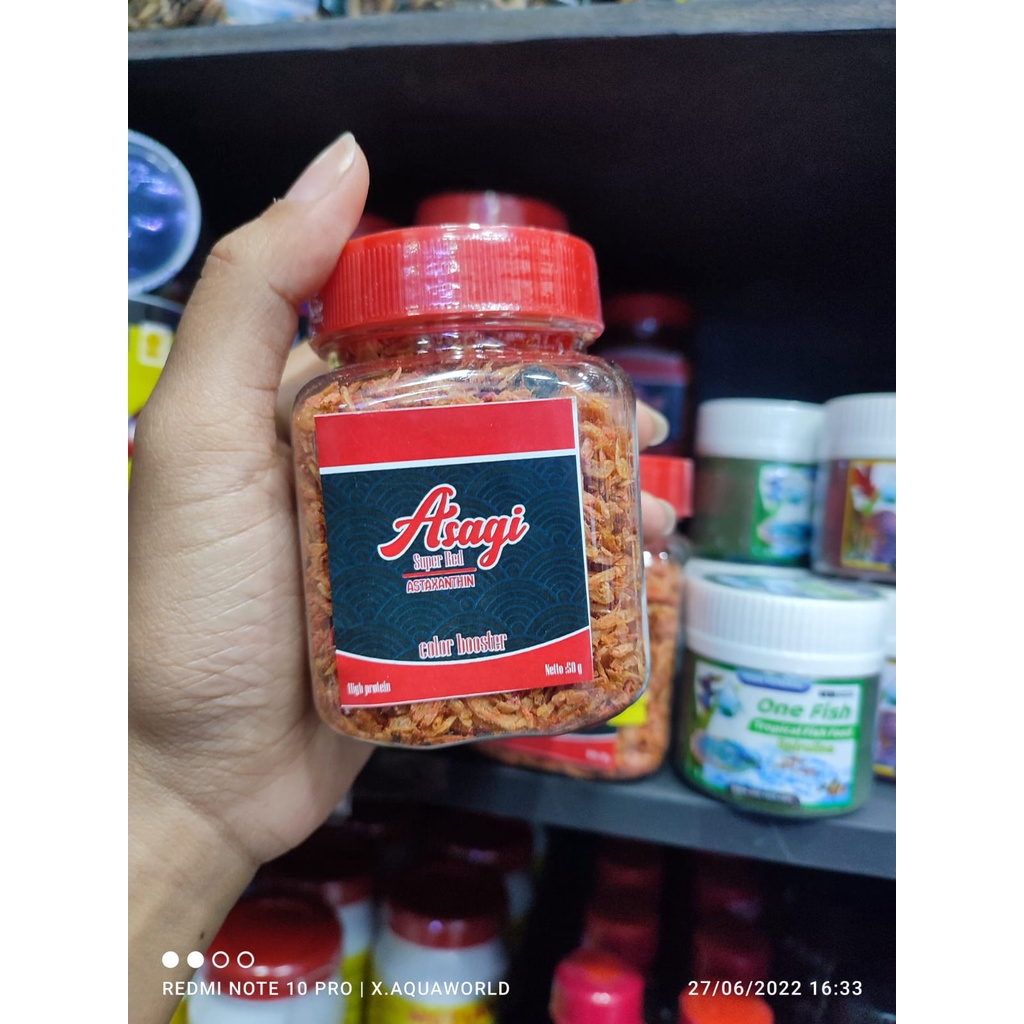 ASAGI - Makanan Ikan - Udang Kering - Super Red - 50gram