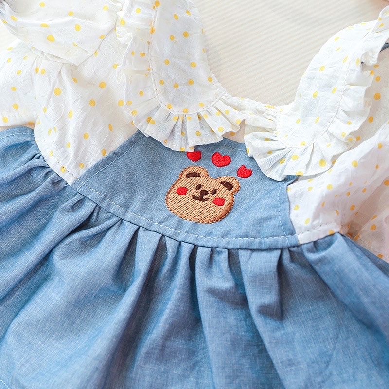 Soft denim bear classic dress