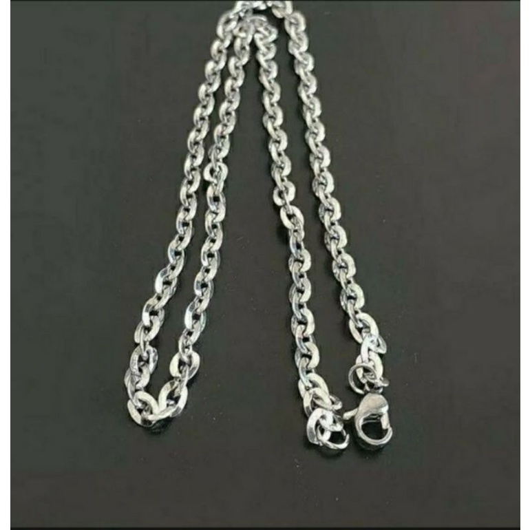 kalung titanium / kalung nuri kaca / antikarat antialergi tidak mudah luntur