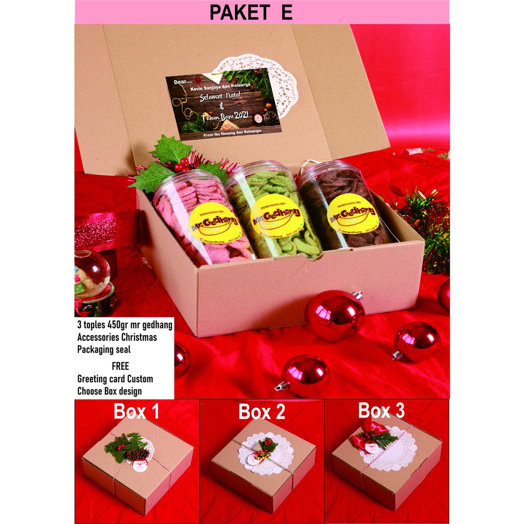 

PAKET E - HAMPERS Natal & Tahun Baru 2021 Terjangkau dan terlaris FREE Greeting Card [BEST SELLER]