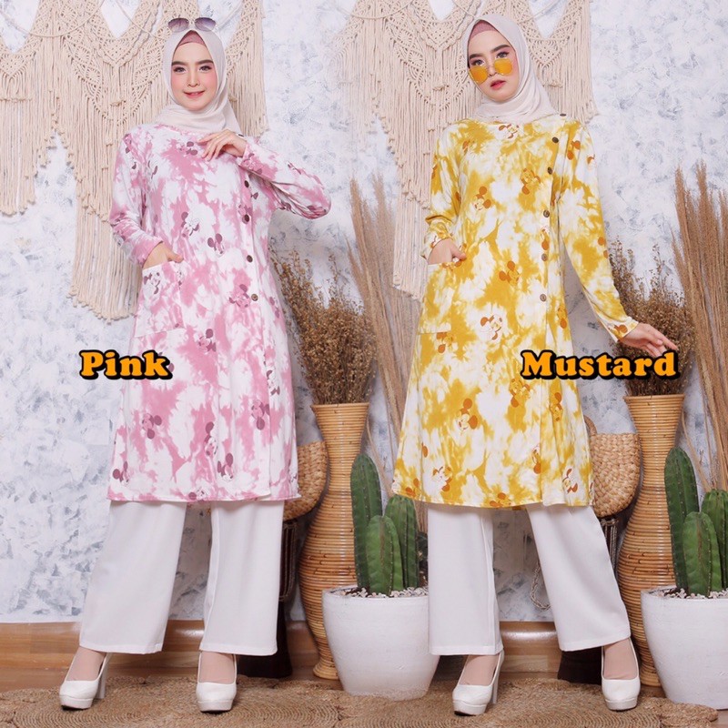 GEBY Tie Dye - Tunik Babyterry Import LD106 / Long Tunik / R.12 - 182-5341