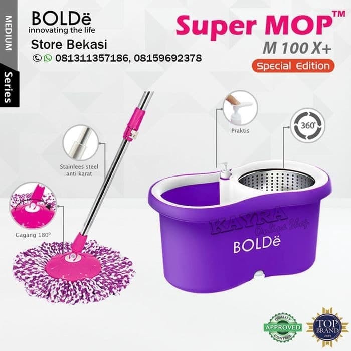 BOLDE Super MOP M100X+ / SUPERMOP BOLDE / BOLDE SUPER PEL / M100X ASLI