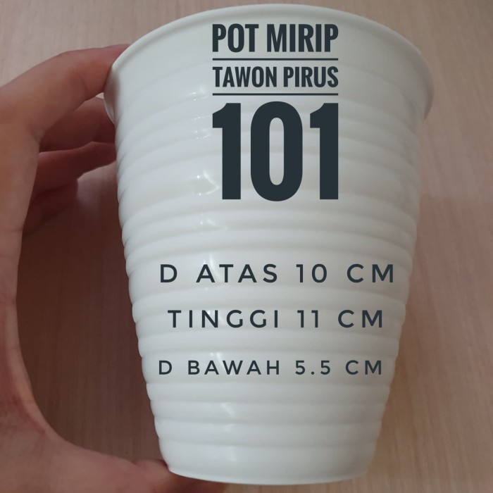 POT TAWON PIRUS DIAMETER 10CM PLASTIK TANAMAN BUNGA HIAS/ DEKORASI TANAMAN KAKTUS