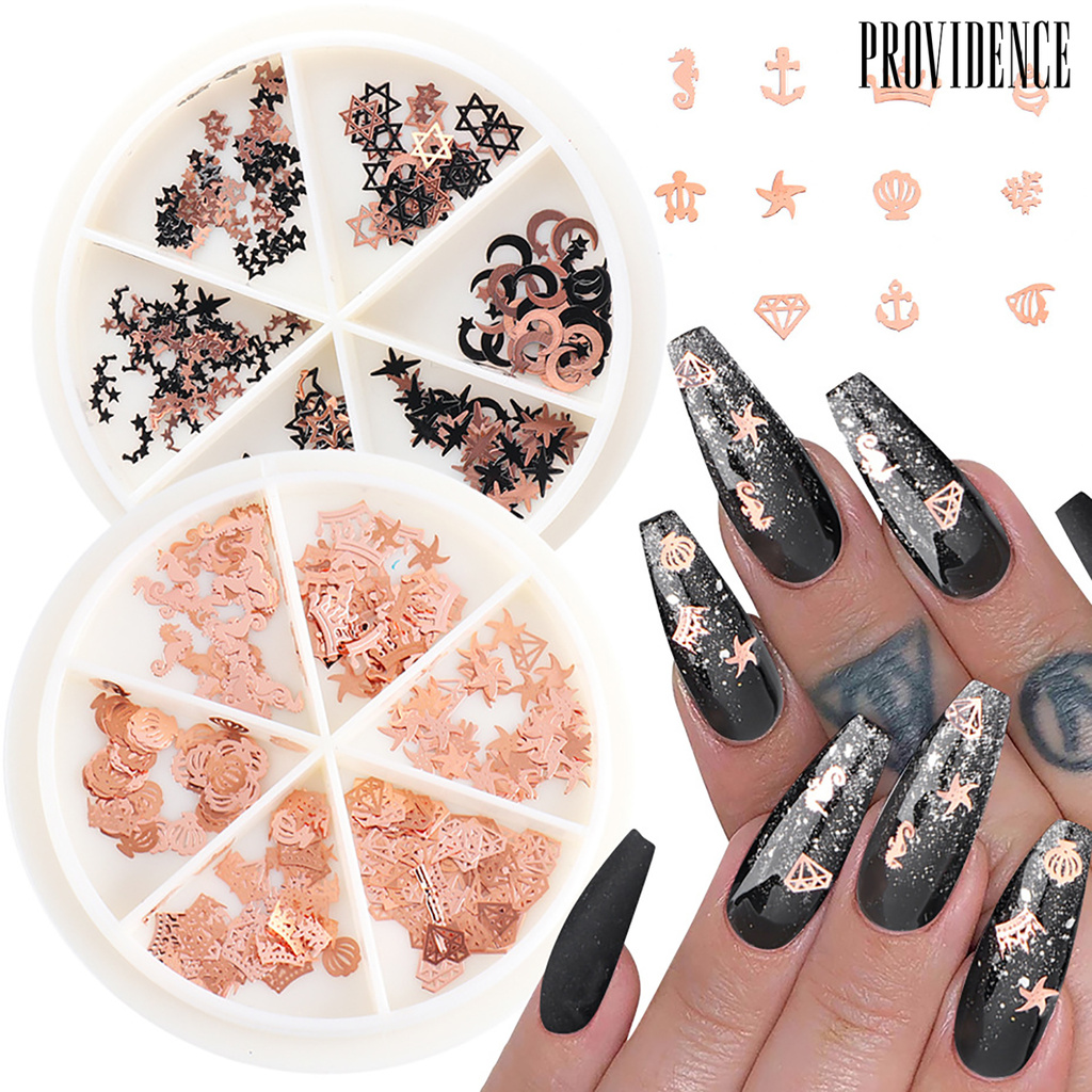 Providence Payet Metal Hollow 3d Dekorasi Nail Art / Manicure